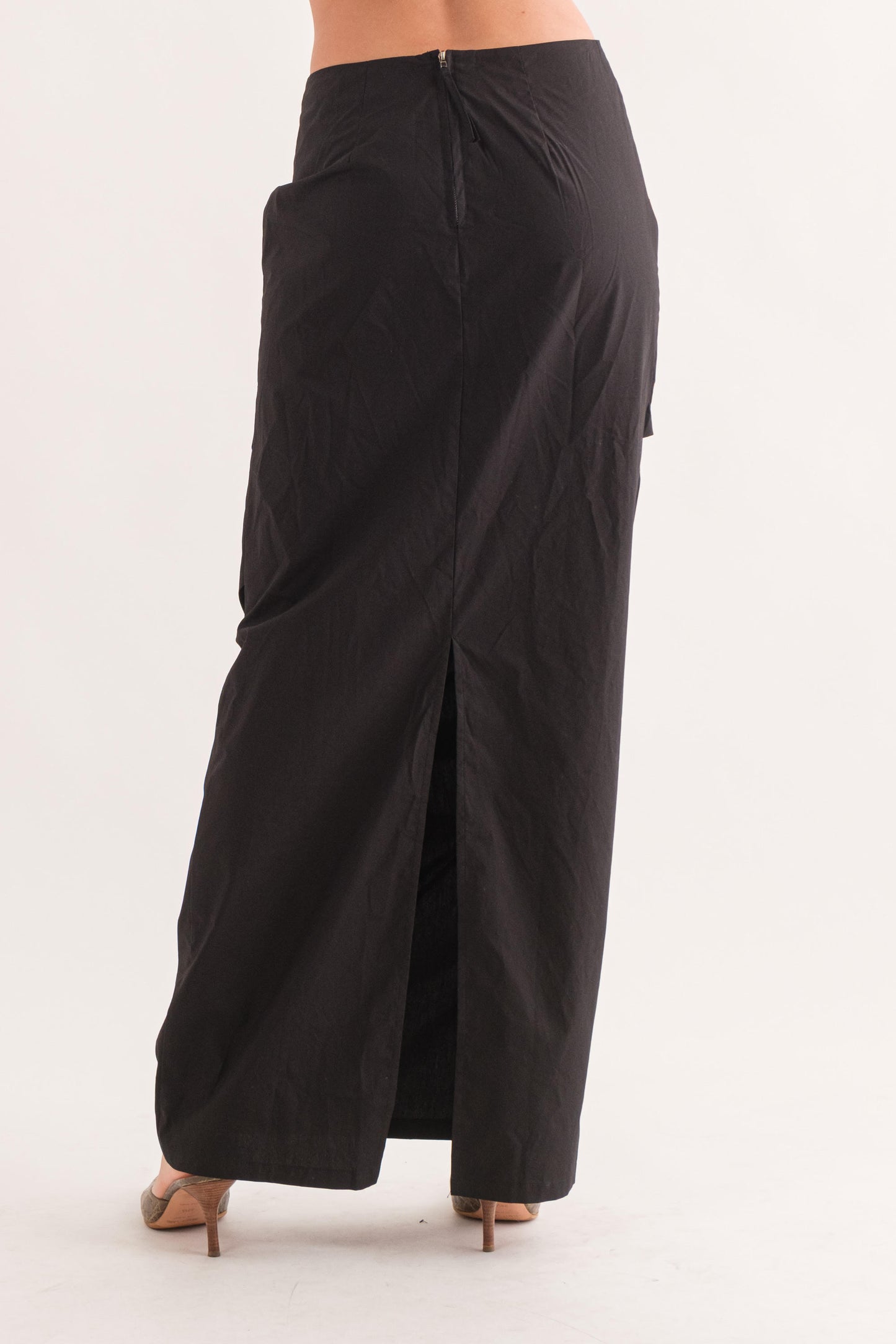 Drake Column Draped Maxi Skirt