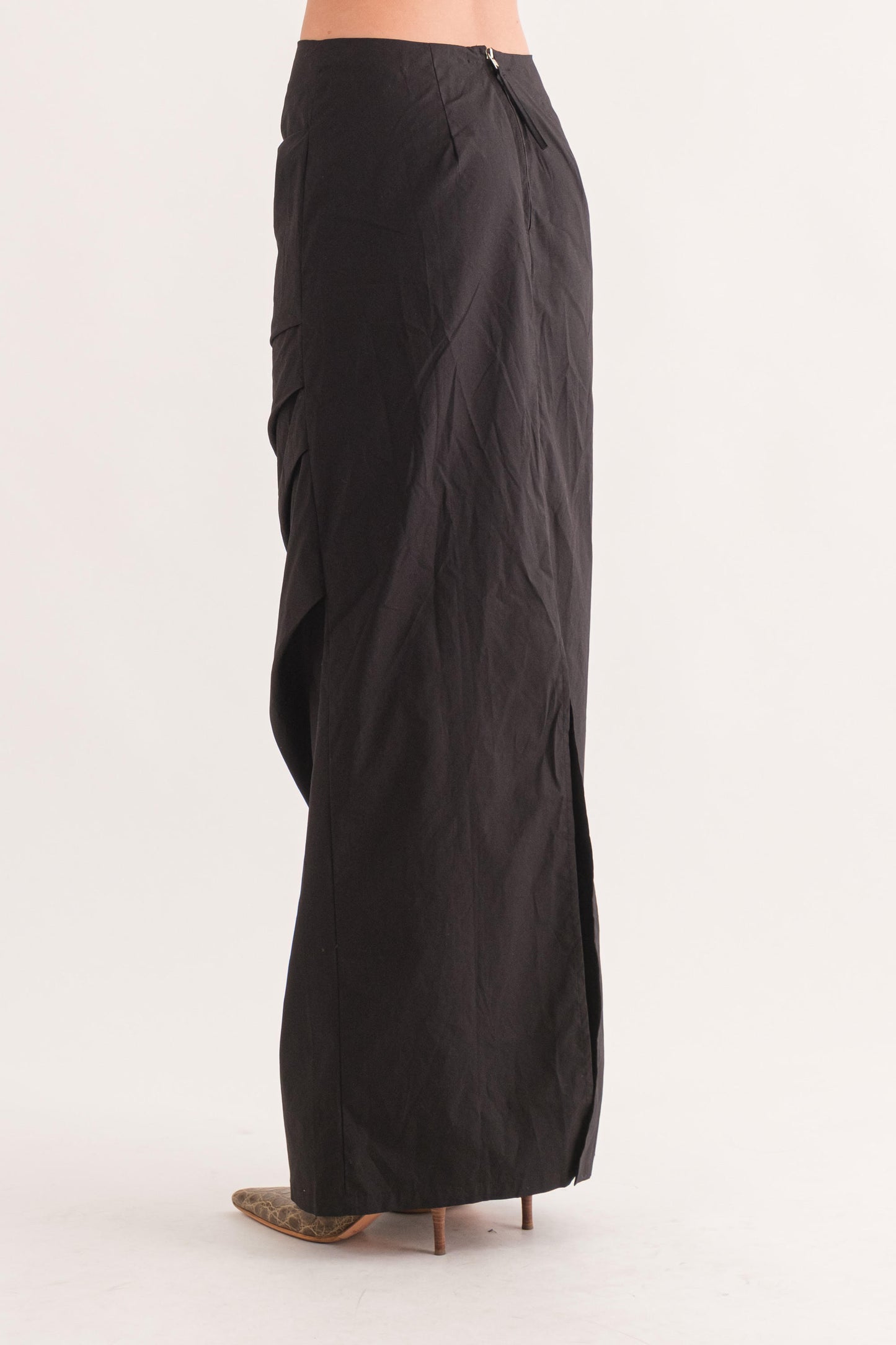 Drake Column Draped Maxi Skirt